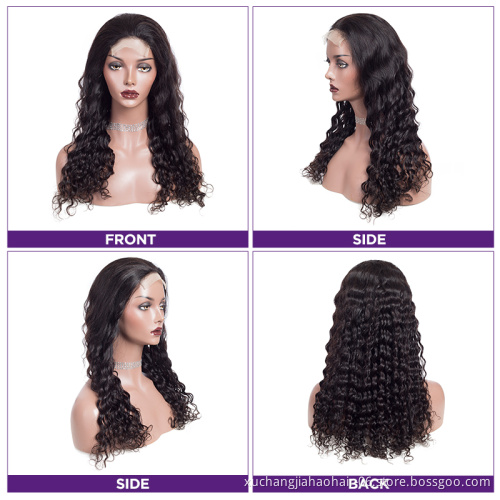 11A hair 4*4 hd transparent swiss lace new deep wave hd full lace wig brazilian hair lace front wigs human hair swiss
